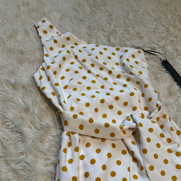 NWT House of Harlow 1960 Dahlia Dress in White and Copper Dot - Size XS - Picture 3 of 6